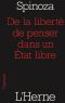 [Mes lectures du moment 01] • De la liberté de penser dans un État libre